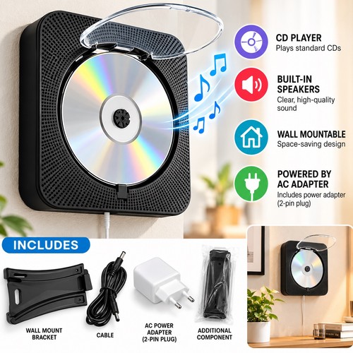 Wall mountable player - wall,